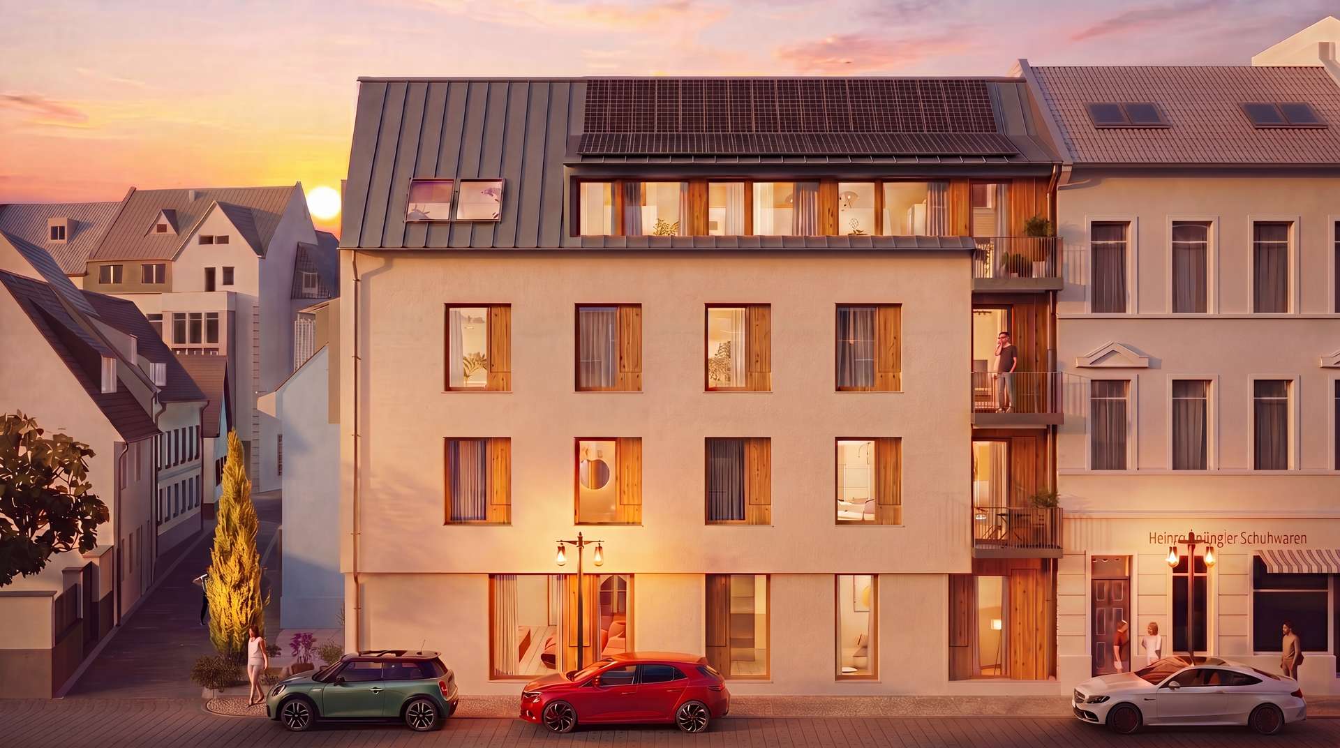 Außenansicht Sonnenaufgang